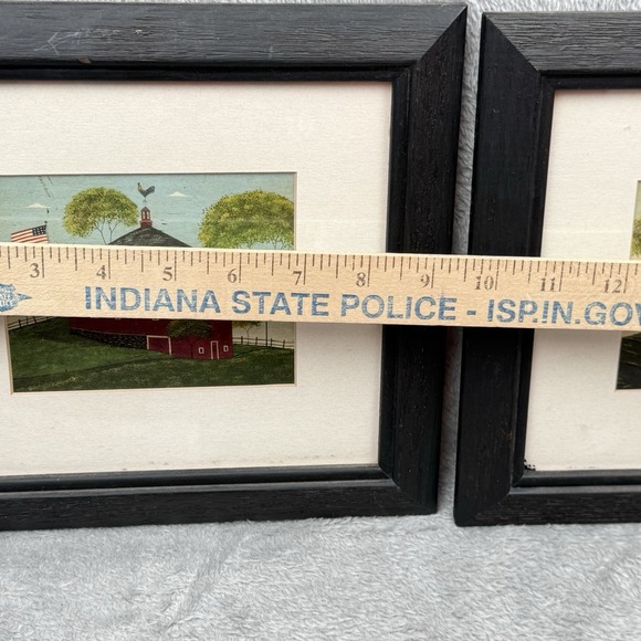 Warren Kimble Folk Art Red Barn American Print Framed Glass Country Decor Lot - Picture 4 of 7